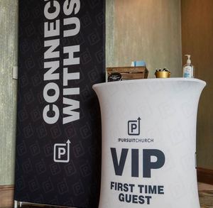 Custom Designs Trade Show Display <b>Table</b> Pop up Counter <b>Foldable</b> Trade Show Counter <b>Desk</b> Pop up Booth <b>Table</b> Optional LED Light - Product Image 6