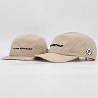 Casquette de camping unisexe WES de haute qualité, en coton doux 100 %, imperméable, avec logo personnalisé imprimé, bord souple et trous découpés au laser, motif léopard, pour la course à pied