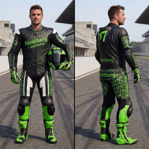 Combinaison de moto en cuir certifiée CE UKCA, homologuée AAA, en cuir de vachette + cuir de kangourou, imprimée, pour l'hiver, 1 pièce ou 2 pièces - Product Image 2