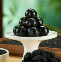 Boules de sésame noir salées sans sucre, riches en protéines, en calcium et en fibres alimentaires, Huanglaowu, pour la vente en gros