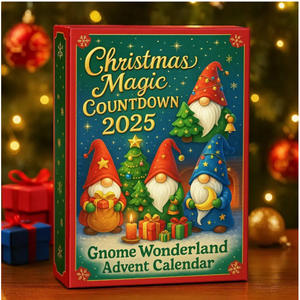 Calendrier de l'Avent Magique de Noël en Plastique, Boîte Mystère Gnome du Pays des Merveilles, Décoration Plate pour Arbre de Noël, Échelle 1/12 - Product Image 6