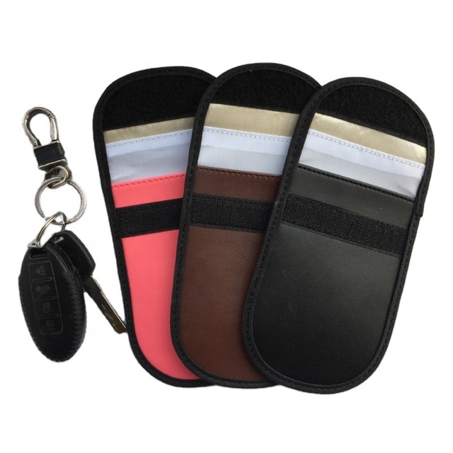 Car RFID Signal Blocking Faraday Bag Use for Key Fob Protector Car Security Protection Pouch