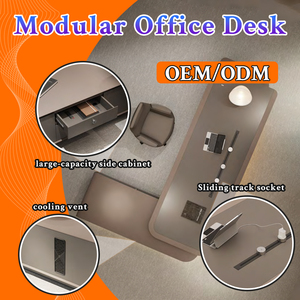 Ánh Sáng Sang Trọng Thiết Kế Nội Thất Văn Phòng E1 Bàn Điều Hành Bằng Gỗ Ceo Chất Lượng Cao Bàn Văn Phòng Ổ Cắm Cho Văn Phòng Xây Dựng - Product Image 4