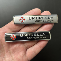 1 pièce Autocollant de style automobile en alliage d'aluminium 3D Umbrella Corporation, décorations d'emblèmes 3D, badge, accessoires automobiles
