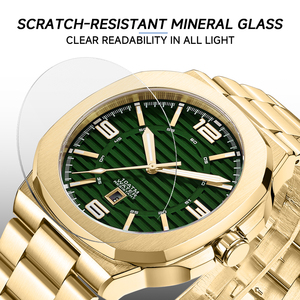 Reloj de Cuarzo de Acero Inoxidable para Hombre, Diseño Personalizado, Simple, Resistente al Agua, Clásico, Elegante, Luminoso - Product Image 2