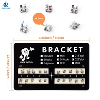 Supports orthodontiques métalliques MIM Tech MBT 022 018 avec fentes 3-4-5 et crochets