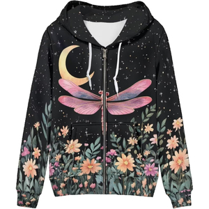 Unisex Y2K HOODIE ZIP-up áo cổ điển Áo khoác trùm đầu Cardigan Polyester/cotton thoáng khí thân thiện với môi - Product Image 1