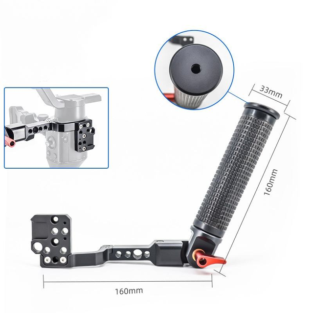 High Quality Adjustable Durable Anti-shake for Ronin-S/SC Stabilizer Gimbal Handle Grip with Aluminum Alloy Camera Mount Bracket