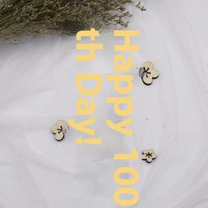 Accesorios creativos de madera natural grabados con láser de tilo para fotos de bebés de un añ<span class=keywords><strong>o</strong></span> de edad - Product Image 4