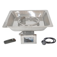 Kit d'anneau pour brûleur de foyer au gaz naturel, 2 pièces, système de télécommande pour l'extérieur en acier inoxydable