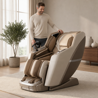 Fauteuil de massage de luxe à double mouvement, grand format, corps entier, zéro gravité, paiement par carte