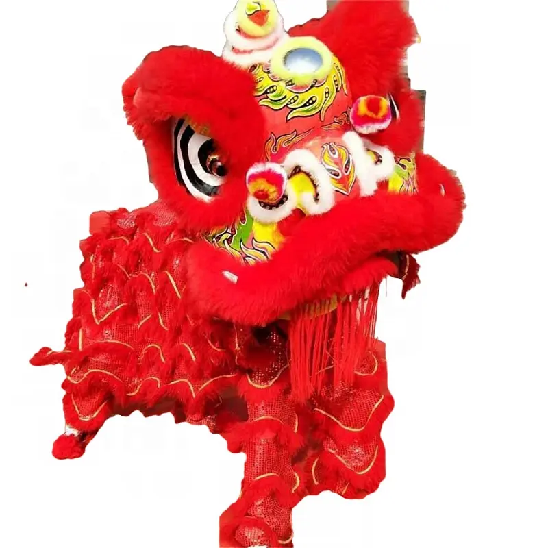 Traje de adulto QUTENG, baile de León chino tradicional, traje de baile de León chino, León de Año Nuevo Chino