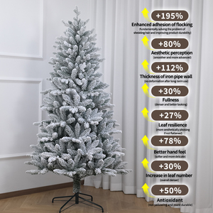 Snowy PE Mixed PVC Flocking Artificial Christmas <b>Tree</b> with Environmental Protection Material - Product Image 2