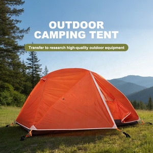 Tenda da Campeggio per Escursioni All'aperto Tre Stagioni, Doppia Camera da Letto per Due Persone, Tessuto in Poliestere/Nylon 210T, Antivento, Impermeabile, Portatile - Product Image 1