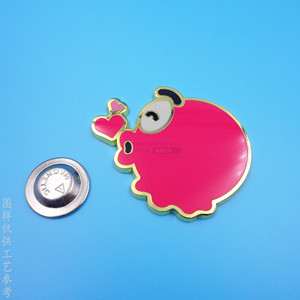 Cartoon Hot Air <b>Balloon</b> Magnetic Brooch Imitation Rose Gold Zinc Alloy Gift Badge Unisex Buckle Type - Product Image 4