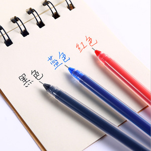 2025 trasparente penna Gel 0.5mm esame ago penna a sfera studente cancelleria blu rosso fatto di plastica all'ingrosso - Product Image 4