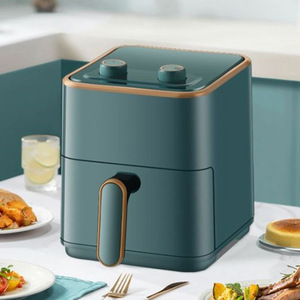 Friteuse à air électrique double panier en plastique grande capacité, antiadhésive PTFE, facile à nettoyer, forme carrée, pour usage domestique – Offre Spéciale - Product Image 4