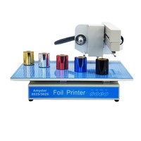 8025 Mini Digital Hot Stamping Machine Automatic Hot Foil Printer Press Machine para papéis Couro PET PU