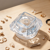 Boîte à crème en plastique PS transparente, flacon cosmétique portable de voyage, récipient vide pour crème pour le visage et pommade pour les soins de la peau