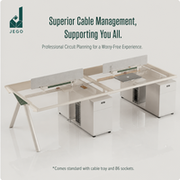 Poste de travail de bureau moderne Série Yiren, structure en aluminium blanc avec poutre verte Yachuan pour 2 à 8 personnes