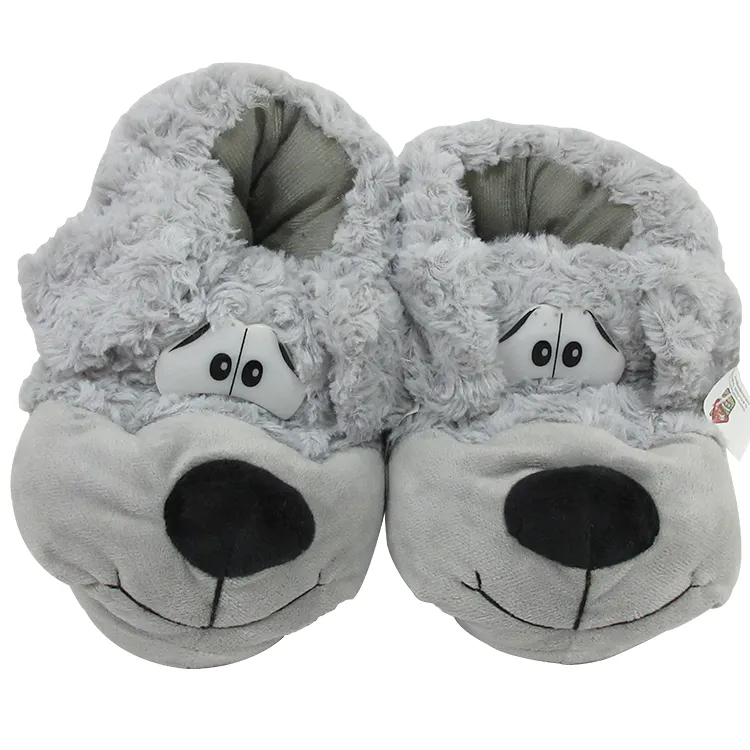 Dog Plush Slipper, PP Cotton Stuffed indoor shoes, Animal Plush Slipper for Children Adult