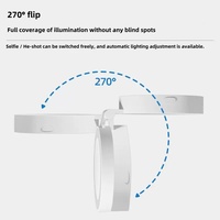 Lampe à selfie magnétique LED pour téléphone avec température de couleur réglable, étanche et antichoc, support convertible rechargeable