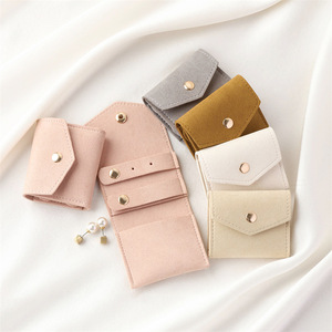 Premium Soft Microfiber <b>Jewelry</b> <b>Roll</b> Pouch Custom Logo Envelope Style <b>Travel</b> <b>Jewelry</b> Case Organizer - Product Image 4