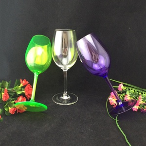 Neuestes Design Langlebige <span class=keywords><strong>Party</strong></span> Hochzeits becher Klar Unzerbrechliches Acryl Wieder verwendbares Kunststoff Rotwein glas - Product Image 2