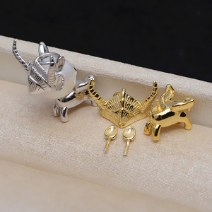 Colgante de Unicornio de Plata S925 con Collar de Perlas de Forma Barroca, Base Vacía, Accesorio de Joyería DIY de Moda para Mujer 4331 - Product Image 1