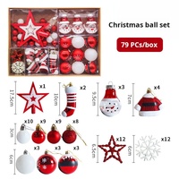 L'usine est bon marché chaud coffret cadeau de Noël étoile peinte dessus d'arbre et ornements suspendus boule décoration d'arbre de Noël
