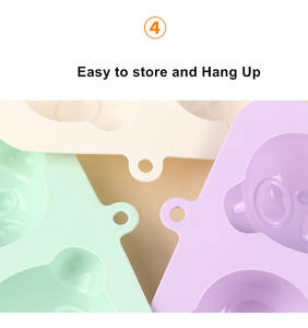 केक चॉकलेट कैंडी फोंडेंट साबुन के लिए अनुकूलित 6 सिलिकॉन केक मोल्ड बियर केक मोल्ड सिलिकॉन बेकिंग मोल्ड - Product Image 5