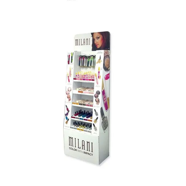 Free Standing PVC Foam Cardboard Customized Pop Floor Nail Polish Floor Display Retail Product Display Stand