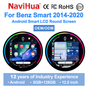Navihua - Nouvelle version améliorée - Écran tactile rond IPS 12 pouces - Autoradio Android - GPSDSP - Multimédia - Carplay - Stéréo pour Benz Smart 2014-2020 - Product Image 2