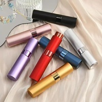 Vente en gros de vaporisateurs de voyage de 10 ml vides, rechargeables, en aluminium, à fine brume, avec pompe à parfum, flacon en verre avec impression d'écran