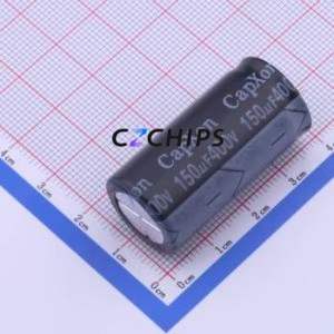 Condensateur électrolytique en aluminium à montage traversant KM151M400K355ECA, montage traversant, D18xL35.5mm 150uF 20% 400V 7.5mm - Product Image 1