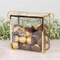 Boîte en plastique d'emballage Transparent PVC PET or estampage Bonbons Boîte d'emballage Boîte cadeau de mariage