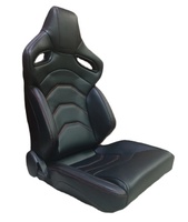 Siège de course universel réglable JIABEIR JBR9007 en PVC noir au design élégant pour simulateur de course - Pièces automobiles