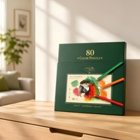Coffret de 80 crayons de couleur à base d'huile de qualité supérieure pour artistes, étudiants, enfants, dessin, peinture, fournitures artistiques
