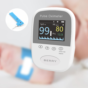 Oxímetro de Pulso Digital Portátil BERRY para Bebés con Pantalla LCD, Alimentado por Electricidad, Batería Extraíble, Monitor de Oxígeno para Niños - Product Image 1