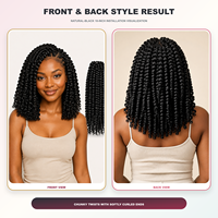 Extensions de cheveux synthétiques tressées au crochet Passion Twist en gros, 18 pouces, 145g, 3 pièces, 36 mèches, basse température