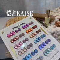 KAISE Kit de Gel Ongles Effet Œil de Chat Diamant Brisé 24 Couleurs 2026 Nouveau Gel UV Haute Qualité Tendance Non Toxique pour Salon Vente en Gros ODM/OEM