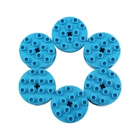 En toute sécurité ABS plastique rond 4x4 brique enfants bricolage accessoires jouets éducatifs en vrac assemblage No.6222 blocs de construction