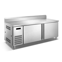 Réfrigérateur et congélateur sous comptoir en acier inoxydable, table de travail réfrigérante pour cuisine de restaurant
