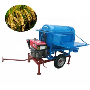 Máquina trilladora de granos de alta calidad con motor diésel y máquina trilladora de trigo y cereales de arroz para granja