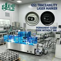 Machine de codage par trace laser à fibre de qualité industrielle GS1 pour la production en série de machines à ouverture facile d'aluminium sans intervention humaine