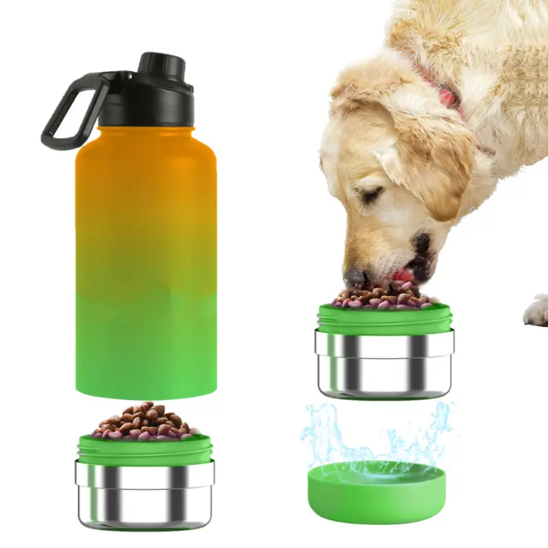 Garrafa de água para animais de estimação, tipo aperto portátil para gatos, material de qualidade alimentar, com bebedouro, ideal para beber ao ar livre, 2024