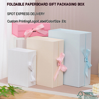 Boîtes cadeaux rigides en carton en forme de livre avec ruban, pliables sur mesure, pour emballage cadeau d'anniversaire, avec couvercle et base, en matériaux recyclés