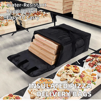 Sac de livraison de pizza en polyester isolé de luxe et de mode en gros, sac de transport professionnel pour pizza chauffante pour la livraison de nourriture