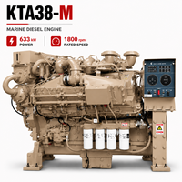 Moteur de propulsion marine Cummins KTA38-M 633 kW 849 CV 1800 tr/min, moteur diesel refroidi par eau pour navires de marchandises et navires commerciaux