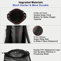 Sac étanche personnalisé pour la pêche, fabriqué en Chine, sac à dos étanche haute visibilité, sac à dos étanche en bâche PVC 500D à fermeture roll-top